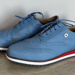 FootJoy Women's Sport Retro Blue Faux Leather Golf Shoes Size 8.5 Photo 3
