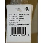 Adrianna Papell Aiden Maddox V Neck Lured Knit Gown Sparkle Metallic Size 0 Photo 5