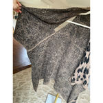 Leopard Print Waterfall Cardigan Vest Open Front Boho Buttery Soft M/L Festival Black Size M Photo 5