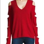 Skull Cashmere Red  Slashed Sleeve sweater C49 Photo 2