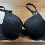 Savage X Fenty 32D Black Lace Padded Push Up Underwire Back Closure Bra Photo 0