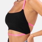 Adika Electric Pink Strappy Going Out Top Photo 0