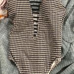 Adorable Gingham One Piece Black Size M Photo 0