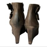 Vince Camuto Brown Gray Vc-karmel Leather Wedge Heels Boots/Booties Size 7M Photo 3