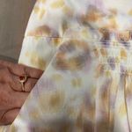 Ann Taylor Cream Purple A-Line Mini Skirt Sz 8 Photo 4