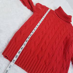 White + Warren 100% Cotton Ribbed Cable Knit Sweater Turtle Neck Photo 5