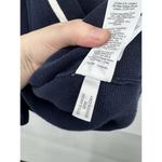 J.Crew Sweater Womens Small Tipped Open Front Cardigan Navy Blue White Preppy Photo 5