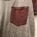 Me to We  XS baseball tee comfy ecco brand gray and brown Photo 3