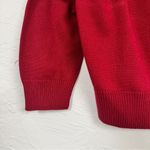 Knitted Dove Red Beaded Cardigan Sweater Womens L Cropped Preppy Coquette Boho Size L Photo 1