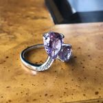 Rose De France Amethyst Sterling Silver Ring Size 9 Purple Photo 4