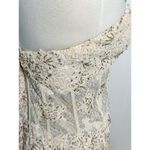 Jovani  Strapless Trumpet Embroidered Corset‎ Prom Dress Gown Light Cafe Size 16 Photo 6