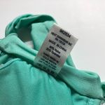 Heat Bikini Top Strapless Bandeau Fringe Tie Back Removable Cups Aqua Blue S Photo 3