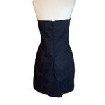 Veronica Beard Aldrich Dress in Navy 10 New Womens Strapless Cotton Mini Photo 6