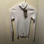 Everlane NWT  supima micro rib white turtleneck XXS‎ Photo 2