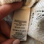 Free People  Temptress Cowl Neck Sweater Light Gray Size XS Tassels Asymmetrical Photo 3