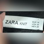 ZARA  Knit Size M Black Turtleneck Ribbed Knit Long Sleeve Pullover Sweater Top Photo 1