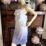 Rebecca Taylor SILK RUFFLE PURPLE OMBRE SHIFT DRESS WITH EXPOSED BACK (8) Photo 2