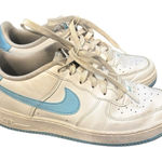 Nike Air Force 1 Shoes FV5948-107 White Aquarius Blue Sneakers 6Y Women’s 8 Photo 0