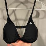 DIXXON NWT black tanning swim suit bikini top removable pads adjustable straps Size L Photo 5