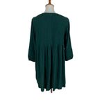 J Jill Petite Green Dress Small Long Sleeve Boho Cottagecore Modest Work Casual Photo 3