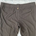 Michael Kors women 14 pin stripe dress pants brown  Button hook and zipper closure Photo 5