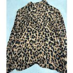 Reformation  Violet Leopard Print Blouse Size Medium Photo 4