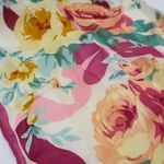 Oscar de la Renta Vintage  Floral Silk Scarf Photo 3