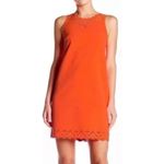 J.Crew Factory Petite Neon Orange Sheath Dress Laser Cut Size 0P NWT Photo 6