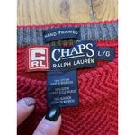 Vintage Chaps Ralph Lauren Sweater Mens Size Large Red Cable Knit Cotton Red Photo 2