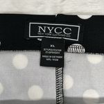 NYCC Women's Skirt size XL Black White Polka Stretch Pencil Skirt ruffled hem Photo 3
