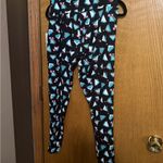 Tipsy Elves Women’s  Geometric Print Leggings - Black and Blue NWT medium Photo 3