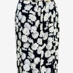 August Silk dress Med black white floral sleeveless silk long Photo 0