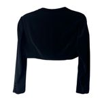 Jones New York  Black Cropped Blazer with Shoulder Pads Photo 2