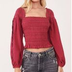 Free People  Maggie Embroidered Long Sleeve Top Photo 0