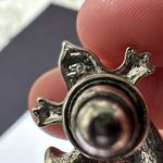 Signed Avon Silver Tone Halloween Ghost Rhinestone Tack Lapel Pin Photo 7