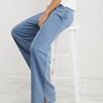 Aerie Low Rise Pintuck Wide leg Skater SweatPants marbled blue size XS Photo 1