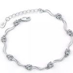 Zales AdjustableSterling Silver Bangle Bracelet, Sterling Silver Bracelet for Women Photo 1