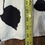 SheIn Maxi Skirt Cream Black Floral Tiered Elastic Waist Tie Belt Size Large Photo 3