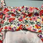 ASTR  the Label Wildflower Ruffle Cutout Floral Midi Dress Red Pink Womens Size M Photo 7