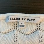 Celebrity Pink  Crochet Tie Front Top Boho Y2K‎ Festival Angelcore Knit XL Bell Photo 2