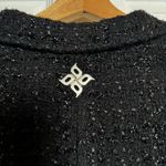 Ardencode World Black Cropped Tweed Bouclé Sparkle Jacket Rhinestone Button L Size L Photo 10