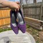 Franco Sarto  Mila Purple Suede Leather Almond Toe Pump Heels‎ size 9 Photo 8