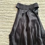 Meshki Claire Satin Drape Back Maxi Dress with slit in back (altered for petite) Photo 1