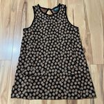 Maeve Anthropologie Jacquard Tunic Top Sz XS Retro 60s 70s Print Front Pockets Photo 0