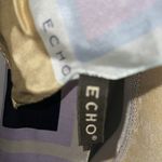 Echo 💯 silk art deco scarf/shawl. Periwinkle blue/pink/navy . 11” by 54 “ Blue Photo 5