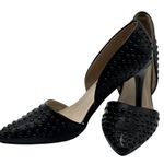 French Connection Size 8.5 Shoes Womens Black Studded Pointed-Toe High Heels Photo 0