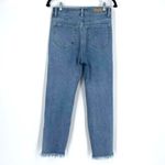 Cello  Hi Rise Distressed Raw Hem‎ Straight Leg Jeans Blue Denim Size 5 destroyed Photo 1