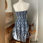 Quiksilver  Strapless Blue Dress with White Patterns Photo 2