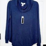 Magaschoni M  Navy Blue Cowl Neck Sweater‎ Size Large Photo 0