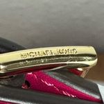 Michael Kors Ginny Hot Pink Leather "Love" Studded Medium Crossbody Camera Bag Photo 6